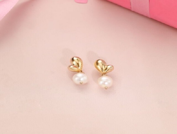 Mystic Love Pearl & Gold Drop Earrings